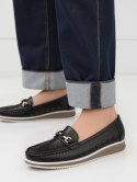 Damskie Mokasyny LENA BLACK - Ażurowa Elegancja i Komfort na Co Dzień - 38 Damskie Mokasyny LENA BLACK - Ażurowa Elegancja i Komfort na Co Dzień - 38