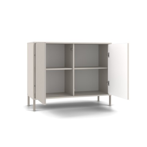 Komoda KAMARO 2D SLIM/GŁADKI KASZMIR Lamele Front Ryflowany + Klasyczny Komoda KAMARO 2D SLIM/GŁADKI KASZMIR Lamele Front Ryflowany + Klasyczny