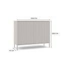 Komoda KAMARO 2D SLIM/GŁADKI KASZMIR Lamele Front Ryflowany + Klasyczny Komoda KAMARO 2D SLIM/GŁADKI KASZMIR Lamele Front Ryflowany + Klasyczny
