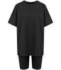 Komplet bawełniany t-shirt koszulka + krótkie legginsy SPIREL (Czarny) Komplet bawełniany t-shirt koszulka + krótkie legginsy SPIREL (Czarny)