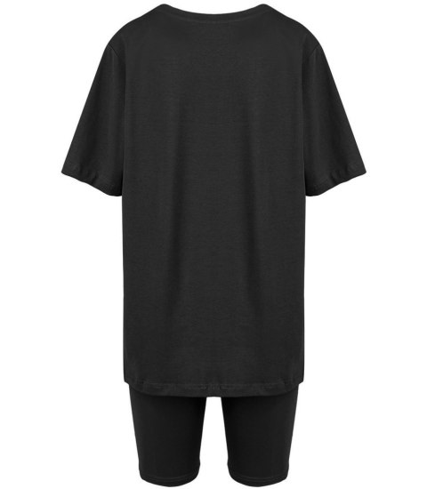 Komplet bawełniany t-shirt koszulka + krótkie legginsy SPIREL (Czarny) Komplet bawełniany t-shirt koszulka + krótkie legginsy SPIREL (Czarny)