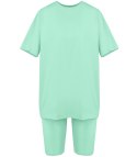 Komplet bawełniany t-shirt koszulka + krótkie legginsy SPIREL (Zielony)