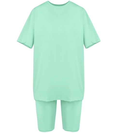 Komplet bawełniany t-shirt koszulka + krótkie legginsy SPIREL (Zielony) Komplet bawełniany t-shirt koszulka + krótkie legginsy SPIREL (Zielony)