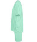 Komplet bawełniany t-shirt koszulka + krótkie legginsy SPIREL (Zielony)