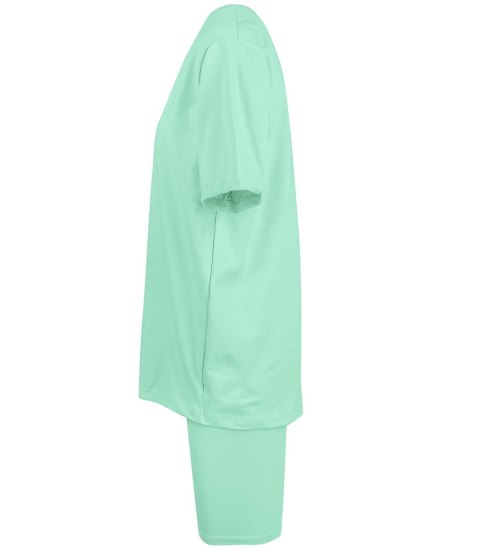 Komplet bawełniany t-shirt koszulka + krótkie legginsy SPIREL (Zielony) Komplet bawełniany t-shirt koszulka + krótkie legginsy SPIREL (Zielony)