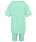 Komplet bawełniany t-shirt koszulka + krótkie legginsy SPIREL (Zielony)