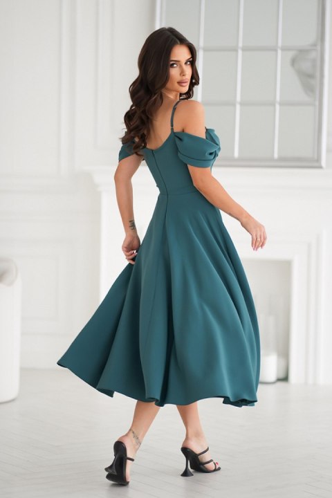 Sukienka Model 325-13 Bottle Green - Bicotone - 42 Sukienka Model 325-13 Bottle Green - Bicotone - 42