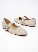 Damskie Baleriny ELIORA - BEIGE - 39 Damskie Baleriny ELIORA - BEIGE - 39