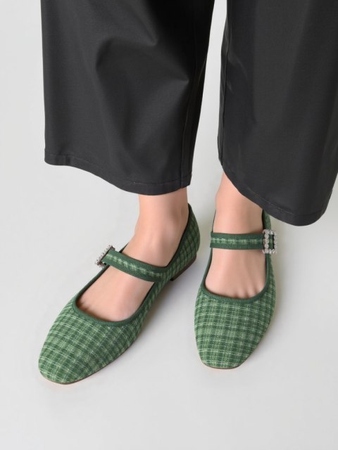 Damskie Baleriny ELIORA - GREEN - 39