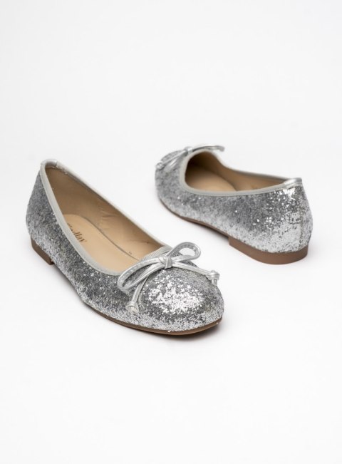 Damskie Baleriny ELVINA - SILVER - 38