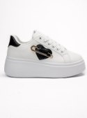 Damskie Sneakersy MIA WHITE/BLACK - Kontrastowy Design i Miejski Szyk - 38 Damskie Sneakersy MIA WHITE/BLACK - Kontrastowy Design i Miejski Szyk - 38