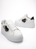 Damskie Sneakersy MIA WHITE/BLACK - Kontrastowy Design i Miejski Szyk - 38 Damskie Sneakersy MIA WHITE/BLACK - Kontrastowy Design i Miejski Szyk - 38