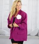 Marynarka oversize z odpinaną różą i marszczonymi rękawami ROSA (Fioletowy) Marynarka oversize z odpinaną różą i marszczonymi rękawami ROSA (Fioletowy)