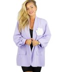 Marynarka oversize z odpinaną różą i marszczonymi rękawami ROSA (Fioletowy) Marynarka oversize z odpinaną różą i marszczonymi rękawami ROSA (Fioletowy)