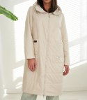 Modny płaszcz damski oversize - dwustronny, na wiosnę i jesień ELIZA (Beżowy) Modny płaszcz damski oversize - dwustronny, na wiosnę i jesień ELIZA (Beżowy)