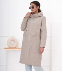 Modny płaszcz damski oversize - dwustronny, na wiosnę i jesień ELIZA (Beżowy) Modny płaszcz damski oversize - dwustronny, na wiosnę i jesień ELIZA (Beżowy)