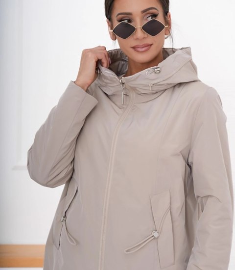 Modny płaszcz damski oversize - dwustronny, na wiosnę i jesień ELIZA (Beżowy) Modny płaszcz damski oversize - dwustronny, na wiosnę i jesień ELIZA (Beżowy)