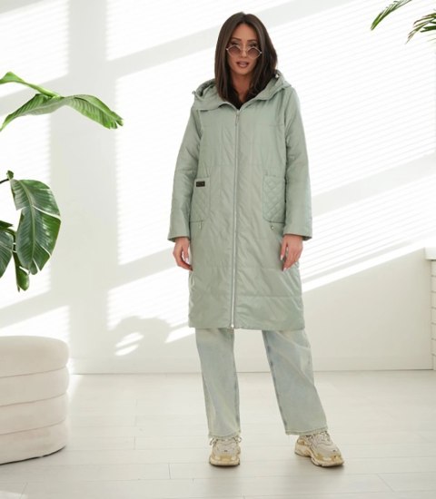 Modny płaszcz damski oversize - dwustronny, na wiosnę i jesień ELIZA (Zielony) Modny płaszcz damski oversize - dwustronny, na wiosnę i jesień ELIZA (Zielony)