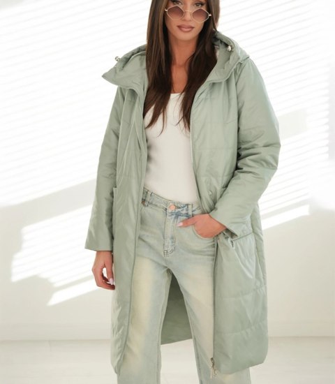 Modny płaszcz damski oversize - dwustronny, na wiosnę i jesień ELIZA (Zielony) Modny płaszcz damski oversize - dwustronny, na wiosnę i jesień ELIZA (Zielony)