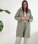 Damski płaszcz SARA - dwustronny, oversize, kaptur, wiosenny, ocieplany (Zielony) Damski płaszcz SARA - dwustronny, oversize, kaptur, wiosenny, ocieplany (Zielony)