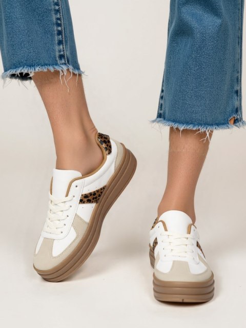 Damskie Sneakersy ALMA LEOPARD - Wyrazisty Wzór i Miejski Styl - 38 Damskie Sneakersy ALMA LEOPARD - Wyrazisty Wzór i Miejski Styl - 38