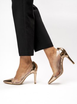 Damskie Szpilki ARIANA CHAMPAGNE - Transparentna Elegancja i Subtelny Urok - 38