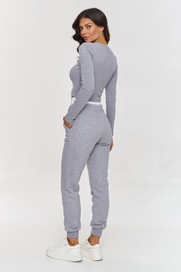 Spodnie Komplet Model A9 Grey Melange - Makadamia - uniwersalny
