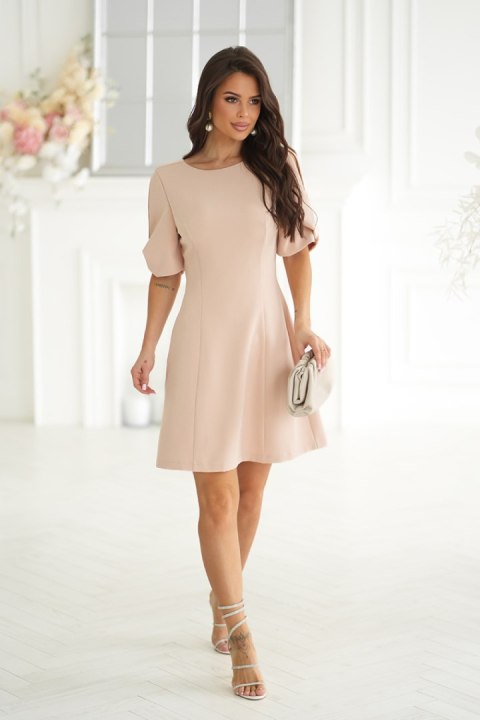 Sukienka Model 326-21 Beige - Bicotone - 34 Sukienka Model 326-21 Beige - Bicotone - 34