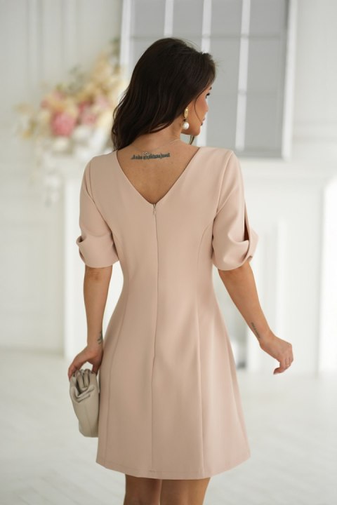 Sukienka Model 326-21 Beige - Bicotone - 34 Sukienka Model 326-21 Beige - Bicotone - 34