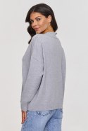 Sweter Damski Model S158 Grey Melange - Makadamia - uniwersalny Sweter Damski Model S158 Grey Melange - Makadamia - uniwersalny