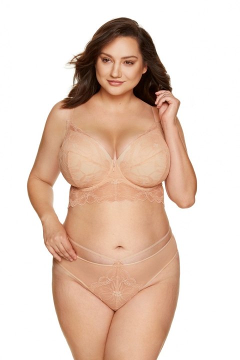 Biustonosz push up Biustonosz Usztywniany Model Charlize B4 Beige - Gorteks - 90E Biustonosz push up Biustonosz Usztywniany Model Charlize B4 Beige - Gorteks - 90E