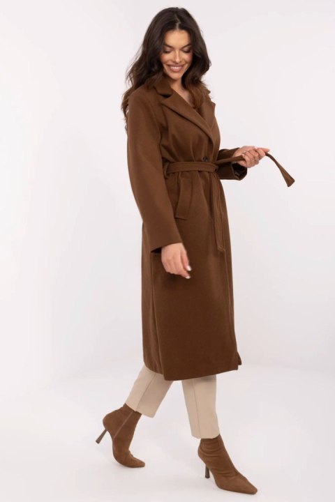 Płaszcz Damski Model MO-PL-1804.00 Brown - Italy Moda - uniwersalny Płaszcz Damski Model MO-PL-1804.00 Brown - Italy Moda - uniwersalny
