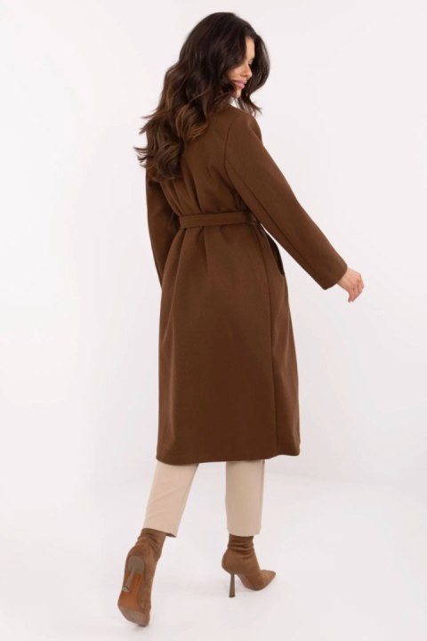 Płaszcz Damski Model MO-PL-1804.00 Brown - Italy Moda - uniwersalny Płaszcz Damski Model MO-PL-1804.00 Brown - Italy Moda - uniwersalny