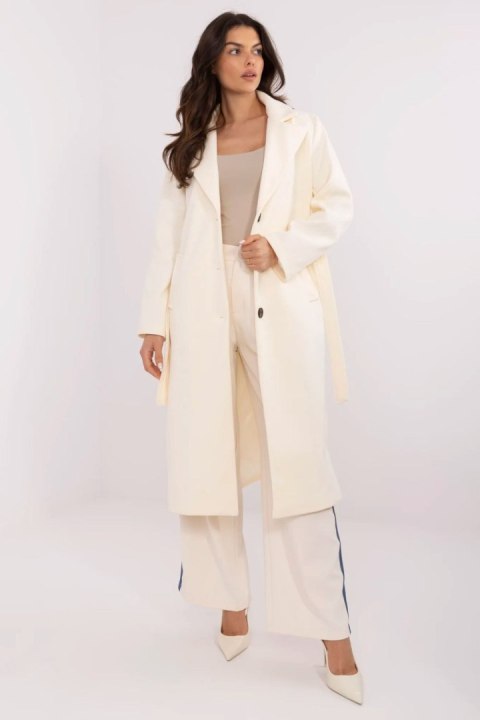 Płaszcz Damski Model MO-PL-1804.00 Ecru - Italy Moda - uniwersalny Płaszcz Damski Model MO-PL-1804.00 Ecru - Italy Moda - uniwersalny