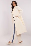 Płaszcz Damski Model MO-PL-1804.00 Ecru - Italy Moda - uniwersalny Płaszcz Damski Model MO-PL-1804.00 Ecru - Italy Moda - uniwersalny
