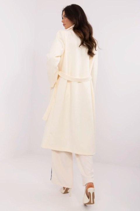 Płaszcz Damski Model MO-PL-1804.00 Ecru - Italy Moda - uniwersalny Płaszcz Damski Model MO-PL-1804.00 Ecru - Italy Moda - uniwersalny