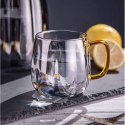 Set - 1600-ml-Krug mit gewellten Wänden und Deckel + 2 350-ml-Gläser - DZ07