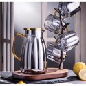 Set - 1600-ml-Krug mit gewellten Wänden und Deckel + 2 350-ml-Gläser - DZ07