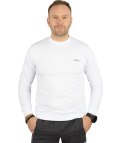 Męska bluza sportowa bez kaptura z małym odblaskiem (Biały) Męska bluza sportowa bez kaptura z małym odblaskiem (Biały)