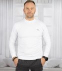 Męska bluza sportowa bez kaptura z małym odblaskiem (Biały) Męska bluza sportowa bez kaptura z małym odblaskiem (Biały)