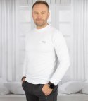 Męska bluza sportowa bez kaptura z małym odblaskiem (Biały) Męska bluza sportowa bez kaptura z małym odblaskiem (Biały)