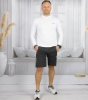Męska bluza sportowa bez kaptura z małym odblaskiem (Biały) Męska bluza sportowa bez kaptura z małym odblaskiem (Biały)