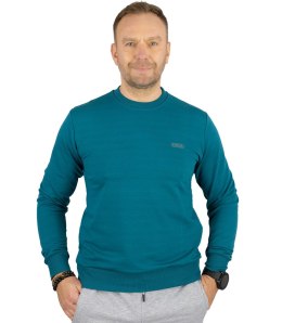 Męska bluza sportowa bez kaptura z małym odblaskiem (Zielony)
