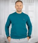 Męska bluza sportowa bez kaptura z małym odblaskiem (Zielony)