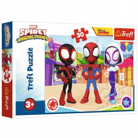 Puzzle Marvel Spiderman 30 el. Przygody Spidey'a i przyjaciół Trefl 18285 Puzzle Marvel Spiderman 30 el. Przygody Spidey'a i przyjaciół Trefl 18285
