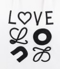 T-shit bluzka koszulka z wyszywanym napisem LOVE (Biały) T-shit bluzka koszulka z wyszywanym napisem LOVE (Biały)