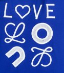 T-shit bluzka koszulka z wyszywanym napisem LOVE (Niebieski) T-shit bluzka koszulka z wyszywanym napisem LOVE (Niebieski)