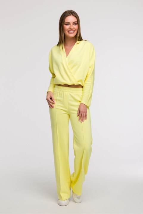 Spodnie Dresowe Model B296 Cytryna - BeWear - L