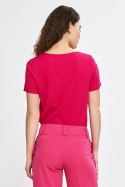Bluzka basic z krótkim rękawem B193 Fuksja - Nife - 36 Bluzka basic z krótkim rękawem B193 Fuksja - Nife - 36