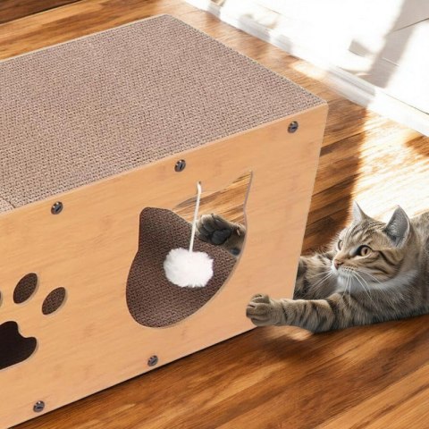 CAT HOUSE - Zwinger, Bett, Kratzbaum mit Spielzeug - 100 x 29 x 30 cm KOT20 CAT HOUSE - Zwinger, Bett, Kratzbaum mit Spielzeug - 100 x 29 x 30 cm KOT20